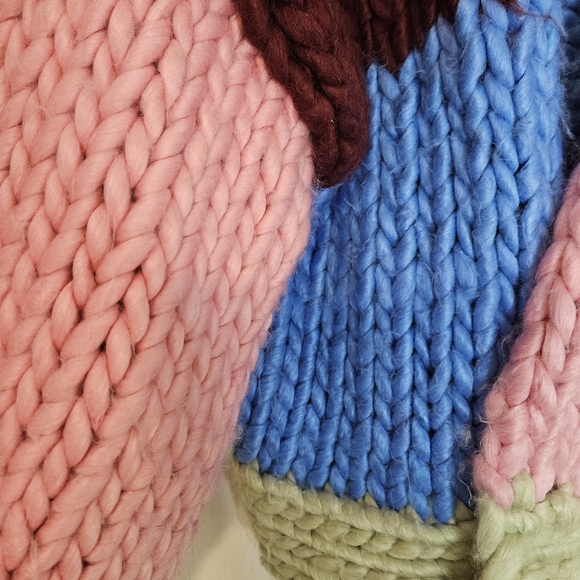 VRG GRL Chunky Multi color Cardigan Sweater - Picture 4 of 8